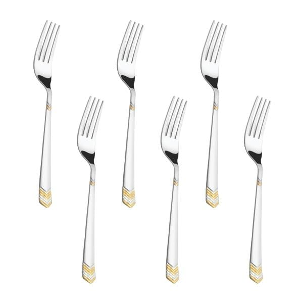 Stainless Steel Dessert Fork (Design: Viceroy Gold)