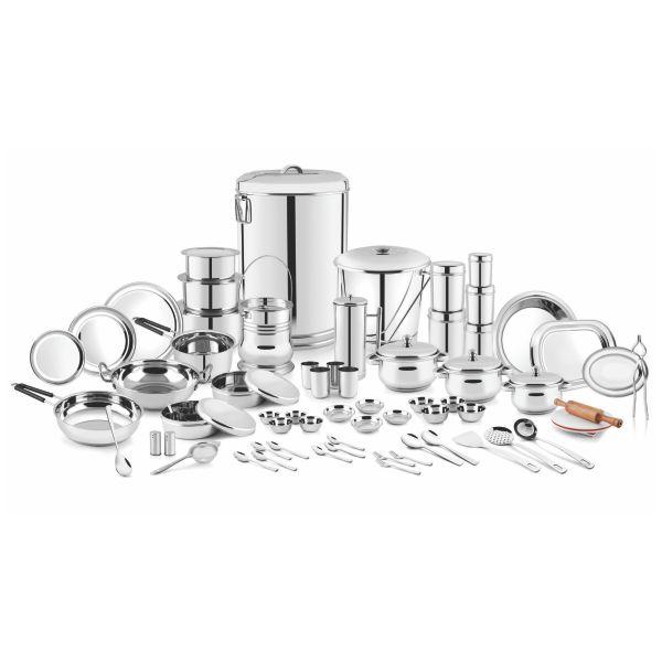 PNB Kitchenmate Kitchen Set Induction Base 111 Pcs (Plain) - PNB Kitchenmate